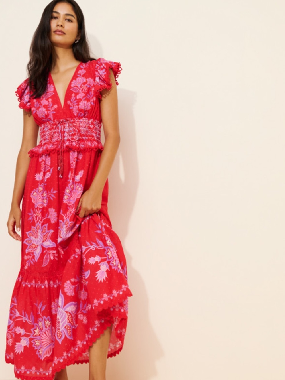 Olivia Maxi Dress
Farm Rio  x Anthopologie 
NWOT
COLOR- Olivia Red